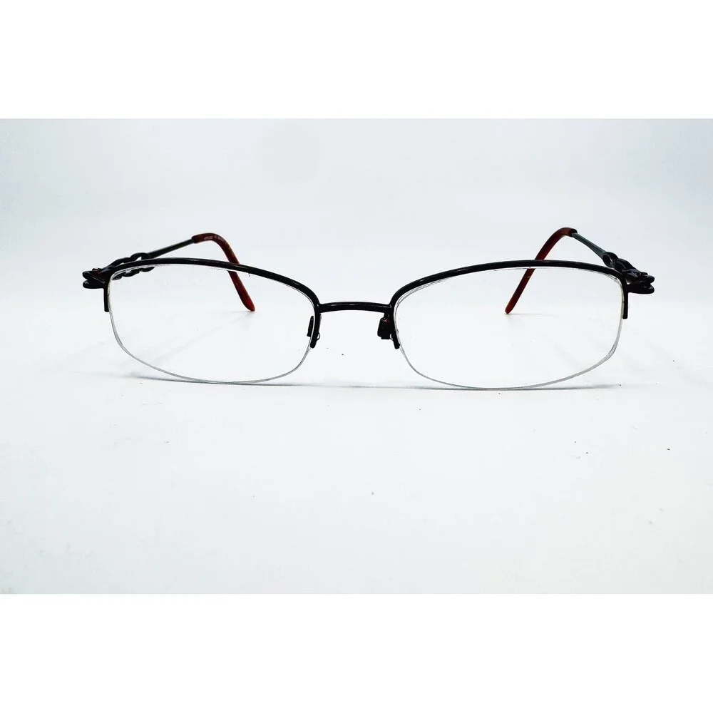 Maryland 110 Eyeglasses Frames Womens Brown Half Rim Oval 51-18-135